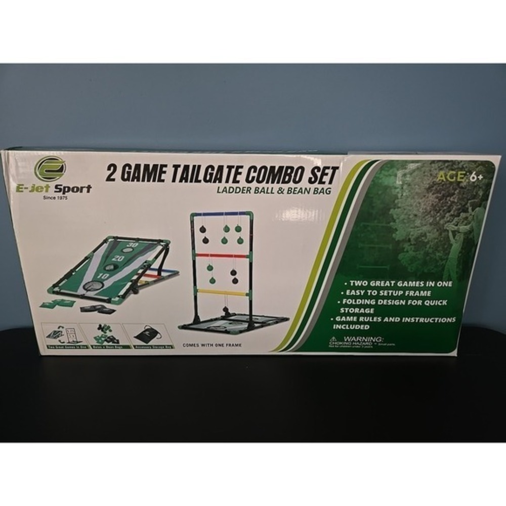 E-Jet Sport 2 Game Tailgate Ladder Ball & Bean Bag Combo Set